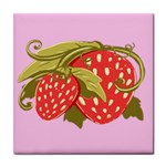 Strawberry Ceramic Tile Front