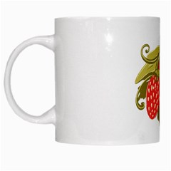 Strawberry White Coffee Mug by aidadaism