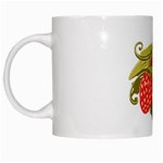 Strawberry White Coffee Mug Left