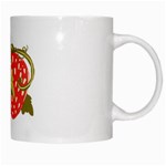 Strawberry White Coffee Mug Right