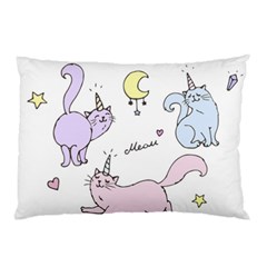  Cute Unicorn Cats Pillow Case by Littlebird