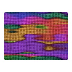 Puzzle Landscape In Beautiful Jigsaw Colors Double Sided Flano Blanket (mini)  by pepitasart