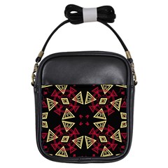 Abstract Pattern Geometric Backgrounds   Girls Sling Bag by Eskimos