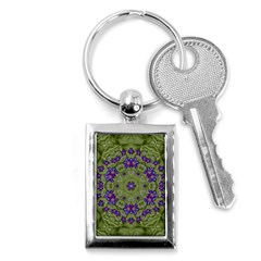 Retro And Tropical Paradise Artwork Key Chain (rectangle) by pepitasart