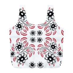 Folk Flowers Print Floral Pattern Ethnic Art Full Print Recycle Bag (l) by Eskimos