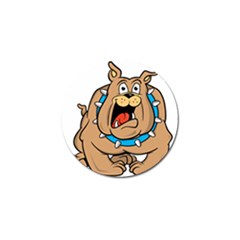 Bulldog-cartoon-illustration-11650862 Golf Ball Marker by jellybeansanddinosaurs