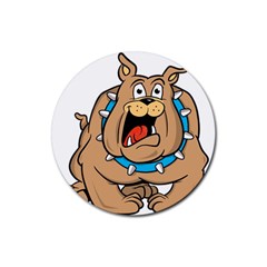 Bulldog-cartoon-illustration-11650862 Rubber Coaster (round) by jellybeansanddinosaurs