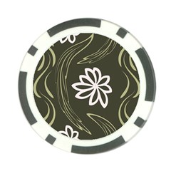 Folk Flowers Print Floral Pattern Ethnic Art Poker Chip Card Guard