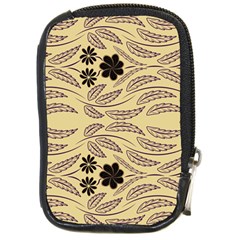 Folk Flowers Print Floral Pattern Ethnic Art Compact Camera Leather Case by Eskimos