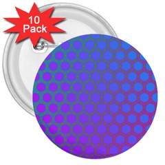 Hex Circle Points Vaporwave One 3  Buttons (10 Pack)  by WetdryvacsLair