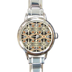 Abstract Geometric Design    Round Italian Charm Watch by Eskimos