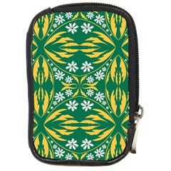 Folk Flowers Print Floral Pattern Ethnic Art Compact Camera Leather Case by Eskimos