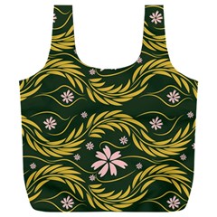 Folk Flowers Print Floral Pattern Ethnic Art Full Print Recycle Bag (xxl) by Eskimos