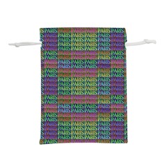 Paris Words Motif Colorful Pattern Lightweight Drawstring Pouch (s) by dflcprintsclothing