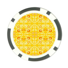 Folk Flowers Print Floral Pattern Ethnic Art Poker Chip Card Guard