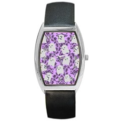 Purple Ghosts Barrel Style Metal Watch by NerdySparkleGoth