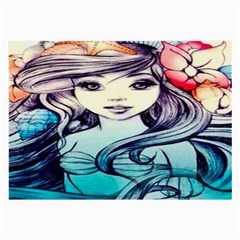 Beautifull Ariel Little Mermaid  Painting Large Glasses Cloth (2 Sides) by artworkshop