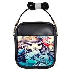 Beautifull Ariel Little Mermaid  Painting Girls Sling Bag by artworkshop