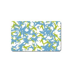 Birds Silhouette Motif Random Pattern Magnet (name Card) by dflcprintsclothing