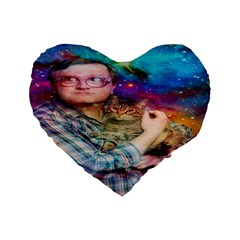 Bubbles Trailer Park Boys Standard 16  Premium Flano Heart Shape Cushions by artworkshop