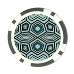 Abstract pattern geometric backgrounds Poker Chip Card Guard Back