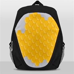 Hexagons Yellow Honeycomb Hive Bee Hive Pattern Backpack Bag by artworkshop