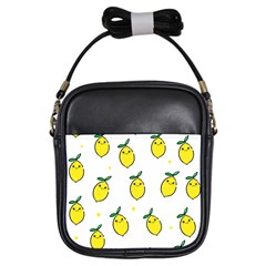 Pattern Lemon Texture Girls Sling Bag by artworkshop