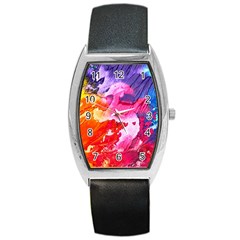 Colorful Painting Barrel Style Metal Watch by artworkshop