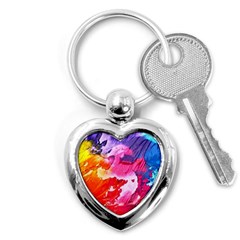 Colorful Painting Key Chain (heart) by artworkshop