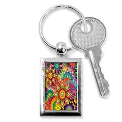 Mandalas Colorful Abstract Ornamental Key Chain (rectangle) by artworkshop