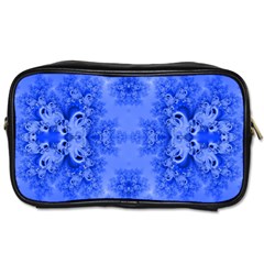 Blue Sky Over The Bluebells Frost Fractal Toiletries Bag (two Sides) by Artist4God