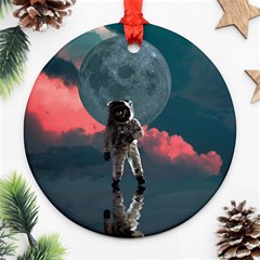 Astronaut-moon-space-nasa-planet Ornament (round) by Jancukart