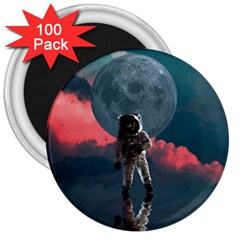 Astronaut-moon-space-nasa-planet 3  Magnets (100 Pack) by Jancukart