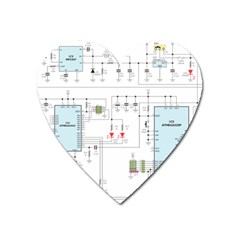 Circuits-electronics-atmel Heart Magnet by Jancukart