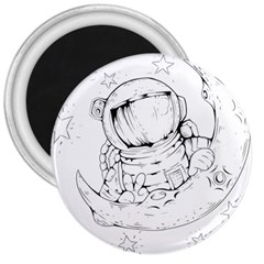 Astronaut-moon-space-astronomy 3  Magnets by Jancukart