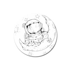 Astronaut-moon-space-astronomy Magnet 3  (round) by Jancukart