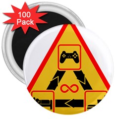 Gamer-geek-video-game-sign-fan 3  Magnets (100 Pack) by Jancukart