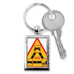 Gamer-geek-video-game-sign-fan Key Chain (rectangle) by Jancukart