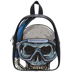 Skull-underwater-diving-skeleton-diving-head School Bag (small) by Jancukart