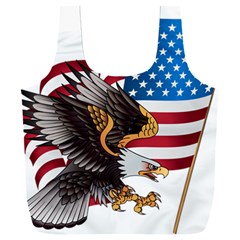 American-eagle- Clip-art Full Print Recycle Bag (xxl) by Jancukart