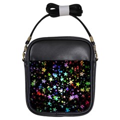 Christmas-star-gloss-lights-light Girls Sling Bag by Jancukart