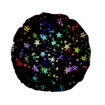 Christmas-star-gloss-lights-light Standard 15  Premium Flano Round Cushions Front