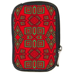 Abstract Pattern Geometric Backgrounds Compact Camera Leather Case by Eskimos