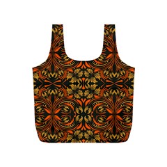 Folk Flowers Print Floral Pattern Ethnic Art Full Print Recycle Bag (s) by Eskimos