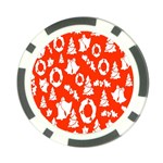 Orange Background Card Christmas  Poker Chip Card Guard Back