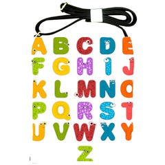 Vectors Alphabet Eyes Letters Funny Shoulder Sling Bag by Sapixe