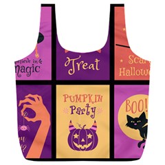 Halloween Cute Cartoon Full Print Recycle Bag (xxl) by Sapixe