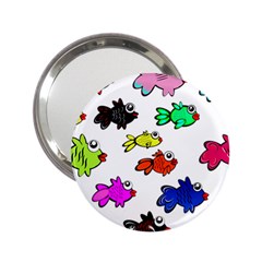 Fish Fishes Marine Life Swimming Water 2 25  Handbag Mirrors by Sapixe