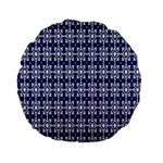 Floral-navi Standard 15  Premium Round Cushions Front