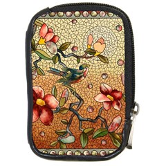 Flower Cubism Mosaic Vintage Compact Camera Leather Case by Jancukart